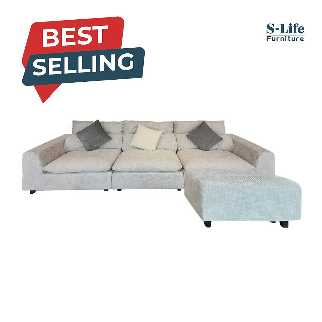 Luxury Fabric 4 Seater Modular Sofa_S022