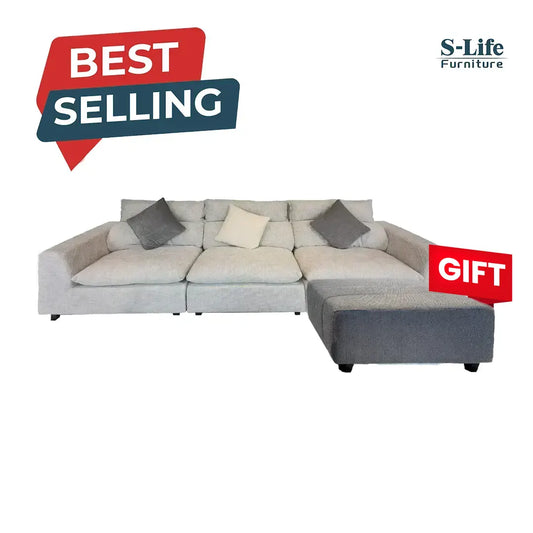 Luxury Fabric 4 Seater Modular Sofa_S022