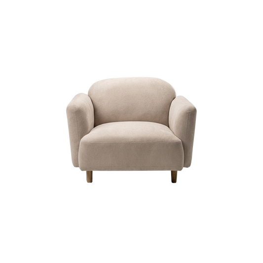 Luxury SL velvet fabric 1 Seater Sofa_SL0031